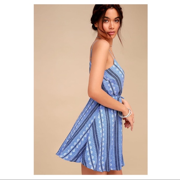 Lulus Ready Set Geo Print Wrap Dress - Picture 4 of 4